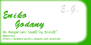 eniko godany business card